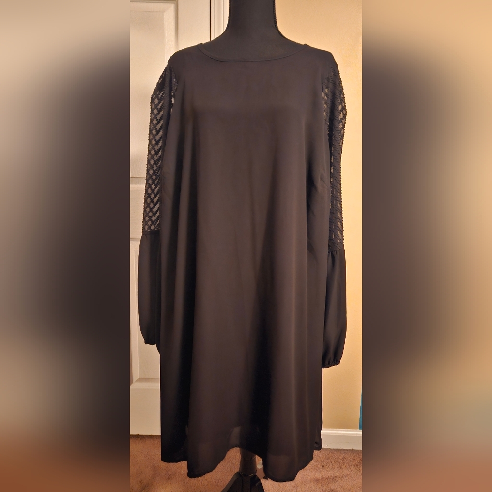 Maurices Black Bishop Sleeve Cocktail Dress